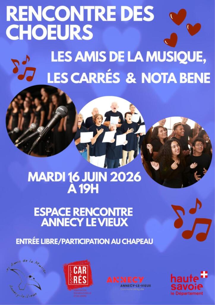 Mardi 16 juin à 19h : rencontre des Chorales !