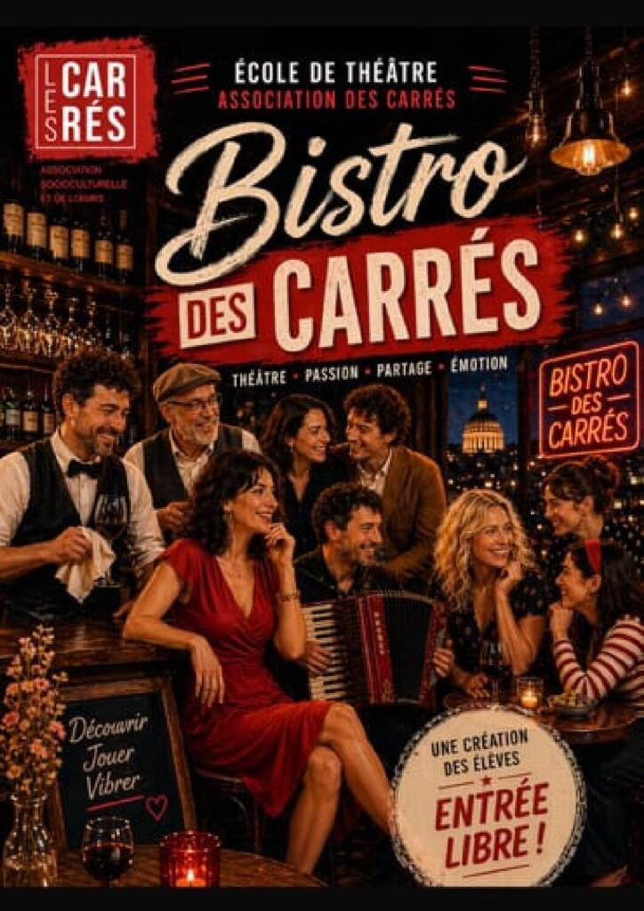 Vendredi 22 mai à 20h : « le Bistrot des Carrés »