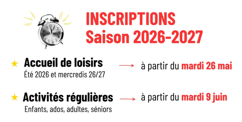 INFOS INSCRIPTIONS !