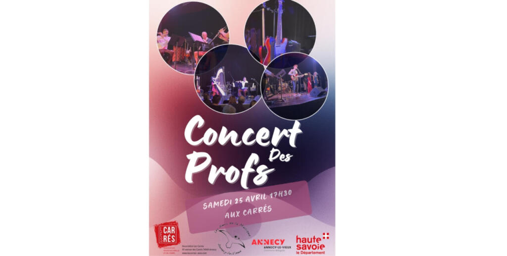 Samedi 25 avril à 17h30 : Concert des profs !