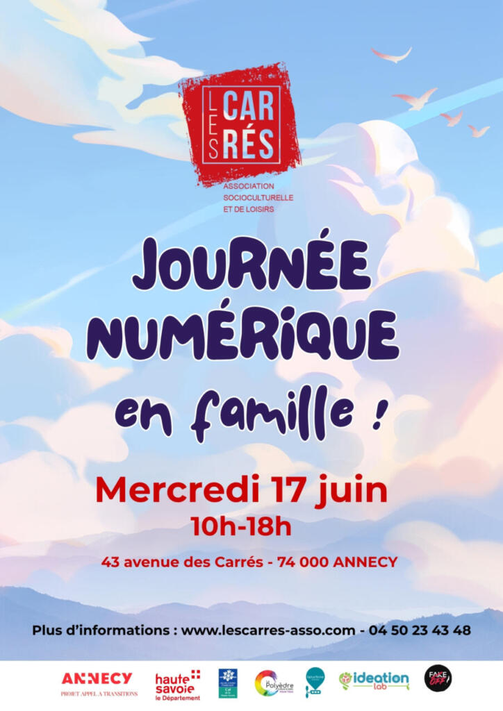 Mercredi 17 juin de 10h à 18h : Journée numérique en famille !