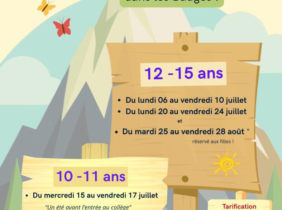 26 mai : Séjour ADOS – Été 2026 – inscriptions ouvertes!